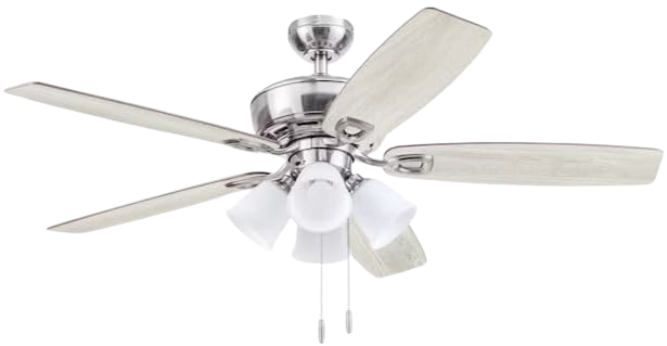 Notus 52-in Brushed Nickel LED Indoor Ceiling Fan